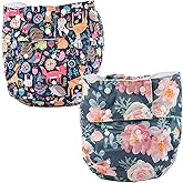 ReUseLife 2 Pieces Adjustable Washable Reusable Cloth Incontinence Underwears for Women and Men,Adult Cloth Diaper,Snap Closure,Waist 27-39 Inches