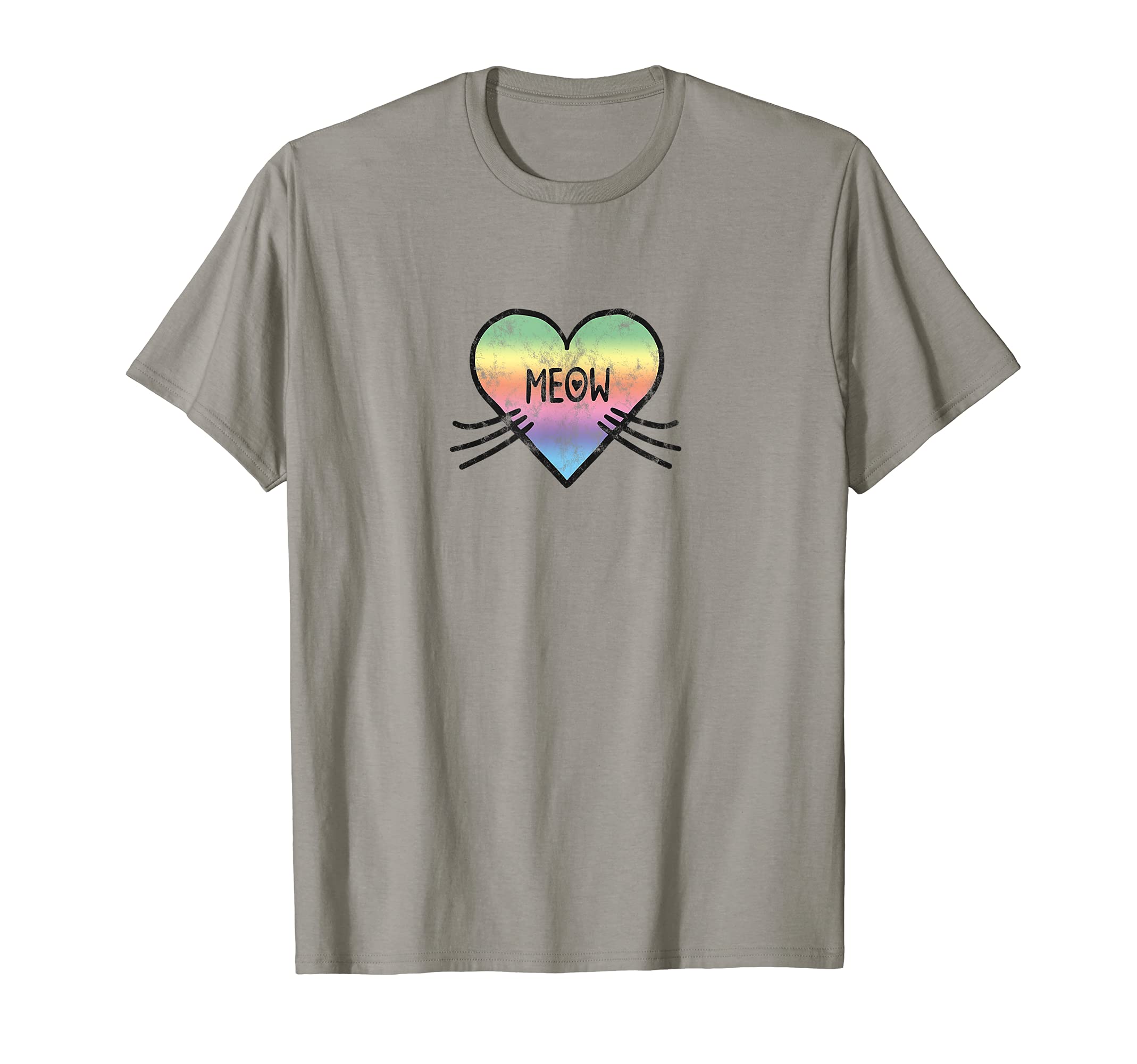 Meow, heart, cat, cat lover, sayings, pet, humor, quotes T-Shirt