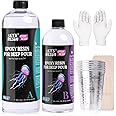 LET'S RESIN EPOXY RESIN Deep Pour Epoxy Resin, 51OZ 2-4 inch Clear Epoxy Resin Kit,Bubble Free Low Odor 2:1 Low Viscosity Casting for River Table,Wood,Flower Preservation, Art Crafts