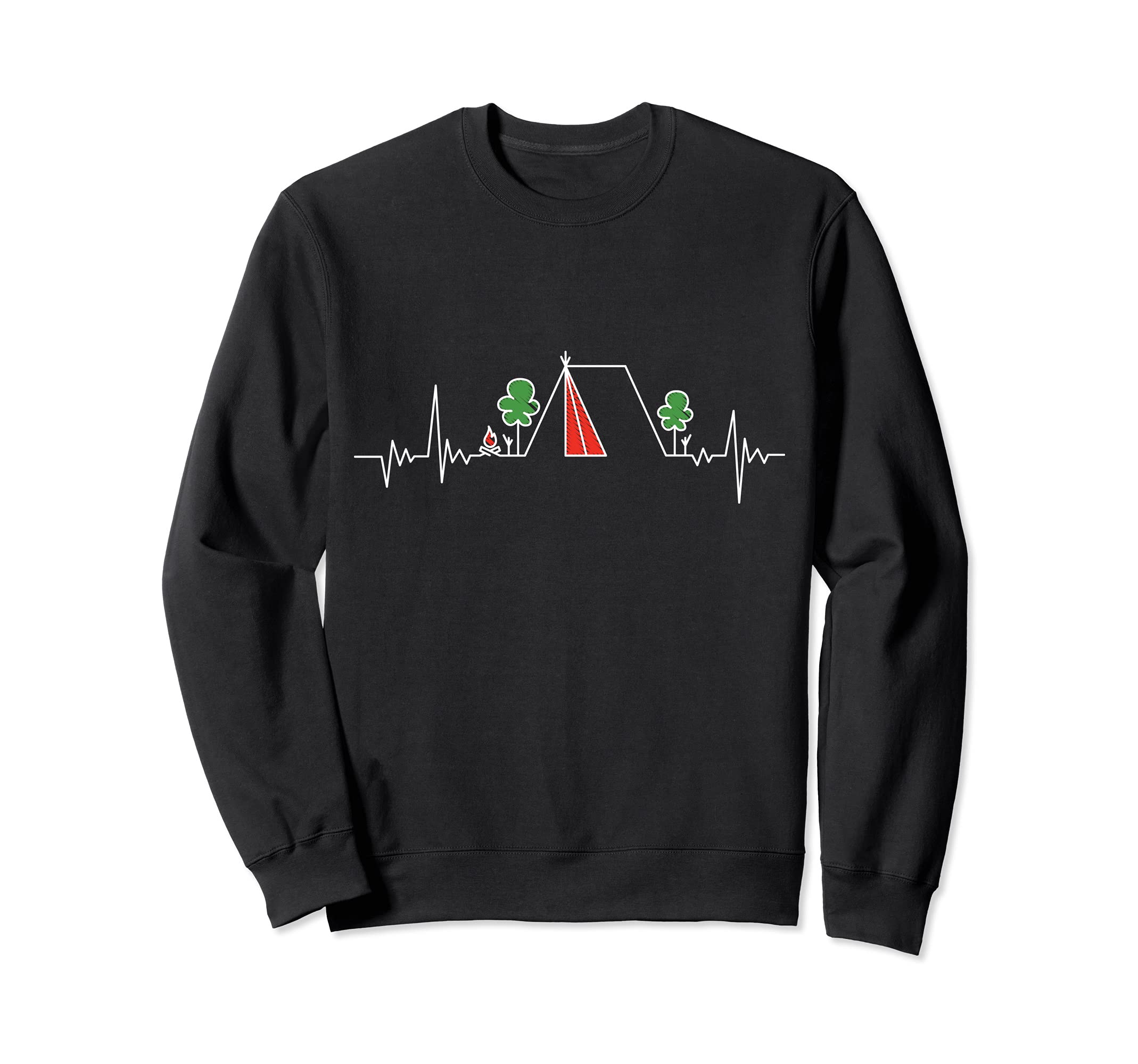 Tent tent Heartbeat - camping tent lover Sweatshirt