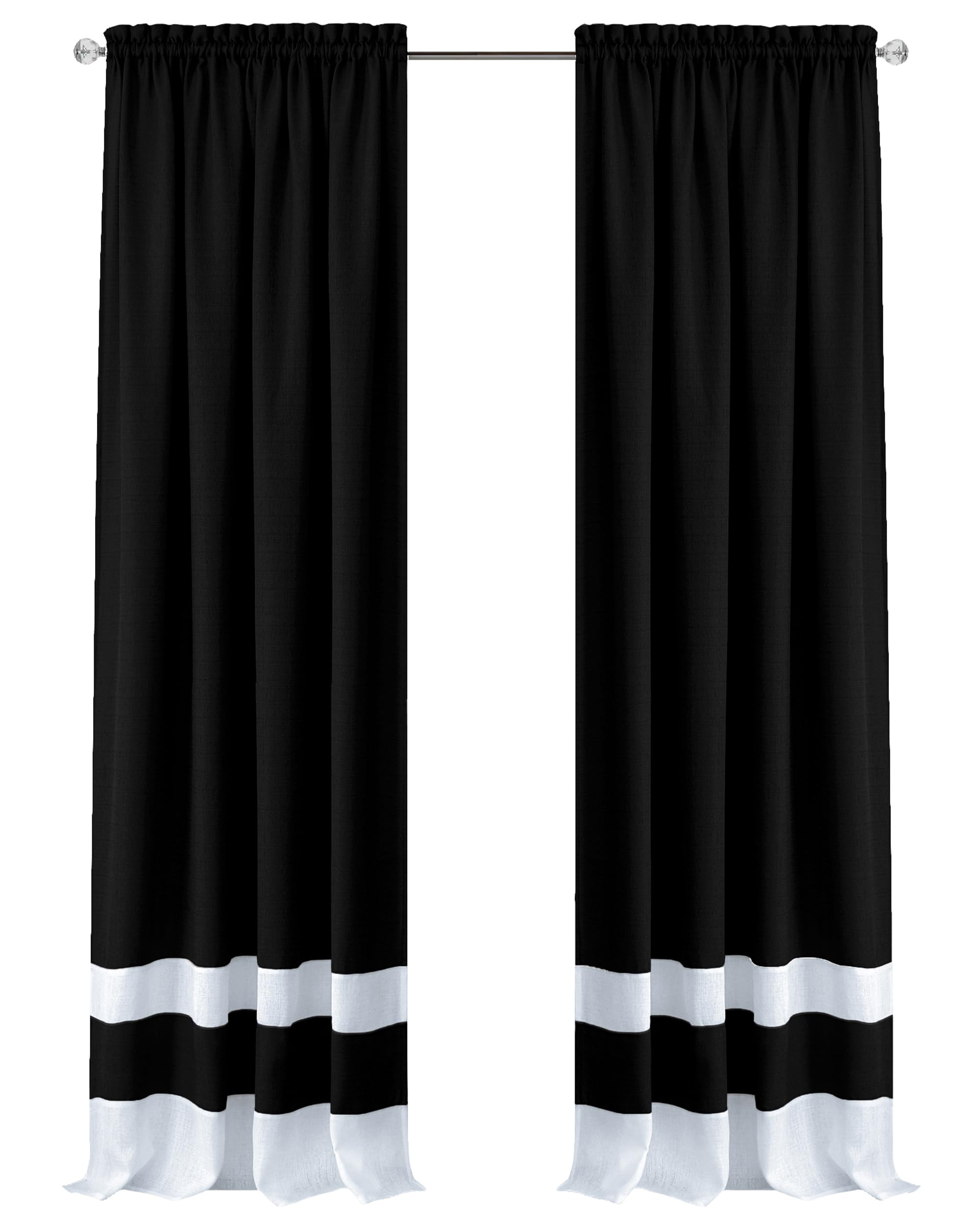 Achim Home Furnishings Darcy Panel - 52x84 - Black/White