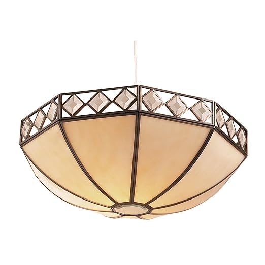 Bevelled Beige Tiffany Uplighter Light Shade Bv48upl Amazon Co Uk