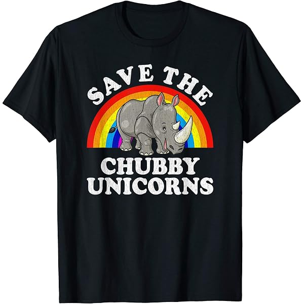 Reality Glitch "Save The Fat Unicorns" Men's T-Shirt - Humorous Graphic Tee, Premium Cotton