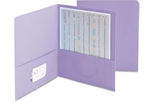 Smead Portofolio, Letter Size, 2 Pockets, Lavender, Box of 25 (87865)