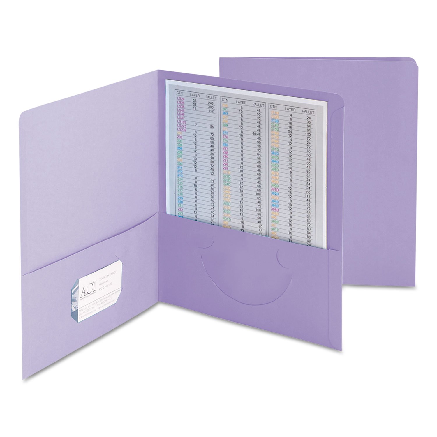 Smead Two-Pocket Heavyweight Folder, Letter Size, Lavender, 25 per Box (87865)