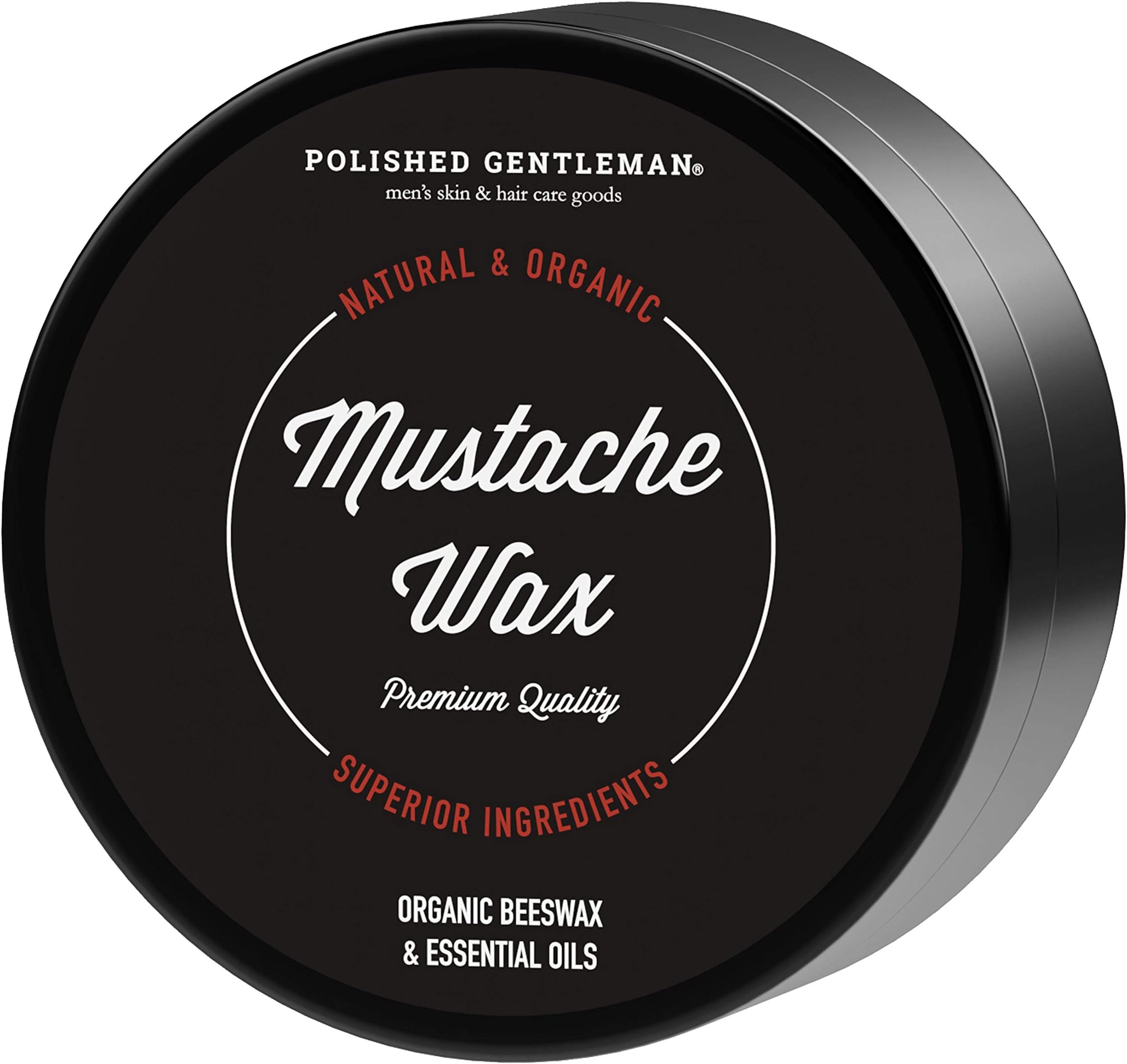 Mustache Styling Beard Beeswax Product - Leave In Conditioner With Beard Oil Shea Butter Coconut Oil Tea Tree Oil - Shaping and Styling Balm - All Natural and Organic Ingredients - 2oz - Made in USA