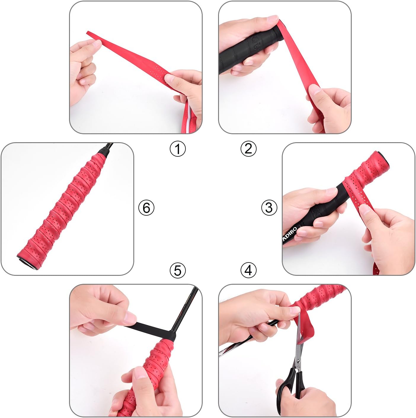 Pangda Tennis Badminton Racket Overgrips for Anti-Slip and Absorbent Grip (9 Pack Style A, Multicolored) : Sports & Outdoors