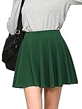 MBJ WB2382 Women's Casual Mini Flared Plain Pleated