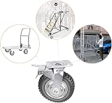 Lesolar 4x 8" Heavy Duty Castors 200mm Rubber Swivel Wheel 1400kg Load 2 Fixed view 7