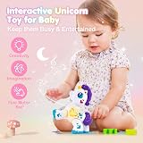 hahaland Unicorn Toys for 1 Year Old Girls Musical Light Up Interactive Travel view 2