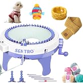 Knitting Machine,SENTRO 48 Needles Knitting Machines with Row Counter, Smart Weaving Round Loom,Double Knit Loom Machine Kit,DIY Knit Scarf Hat Sock
