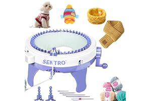 ZCVTBYE Knitting Machine,SENTRO 48 Needles Knitting Machines with Row Counter, Smart Weaving Round Loom,Double Knit Loom Machine Kit,DIY Knit Scarf Hat Sock