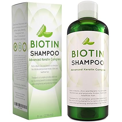 Natural Hair Loss Shampoo for Men and Women with Biotin for Hair Growth - DHT Blocker for Thicker Hair Volume - Sulfate Free Volumizing Shampoo - Color Treated Hair Care for Thinning Hair - 8 oz best men's shampoo for thinning hair 