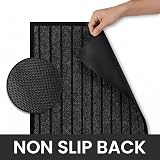 Cozy Haven Rubber Runner Rug 80x150 cm Non-Slip Indoor Outdoor Black view 3
