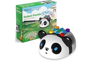 Apitor Robot Panda Coding Robot Activity Set - 48 Pieces, Screen-Free STEM Learning Toy with Smart Sensing & Loops, Educational Programming Gift for Kids Ages 4-5