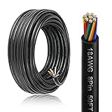 50FT 18 Gauge 8 Conductor Electrical Wire, 18AWG