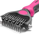 Maxpower Planet Pet Grooming Brush Double Sided Undercoat Rake Pink S view 2