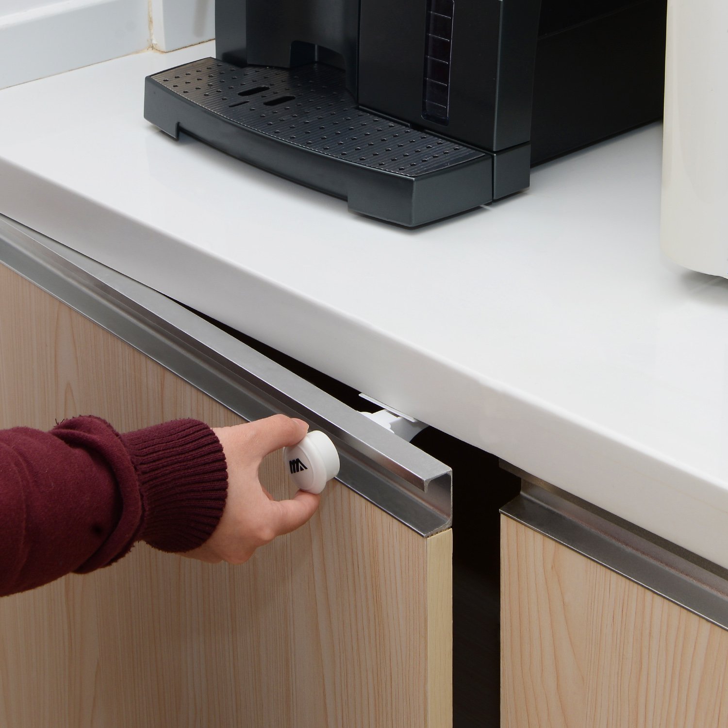 10PC Kindersicherung Schrank Schrankschloss Schubladen Schranksicheru#