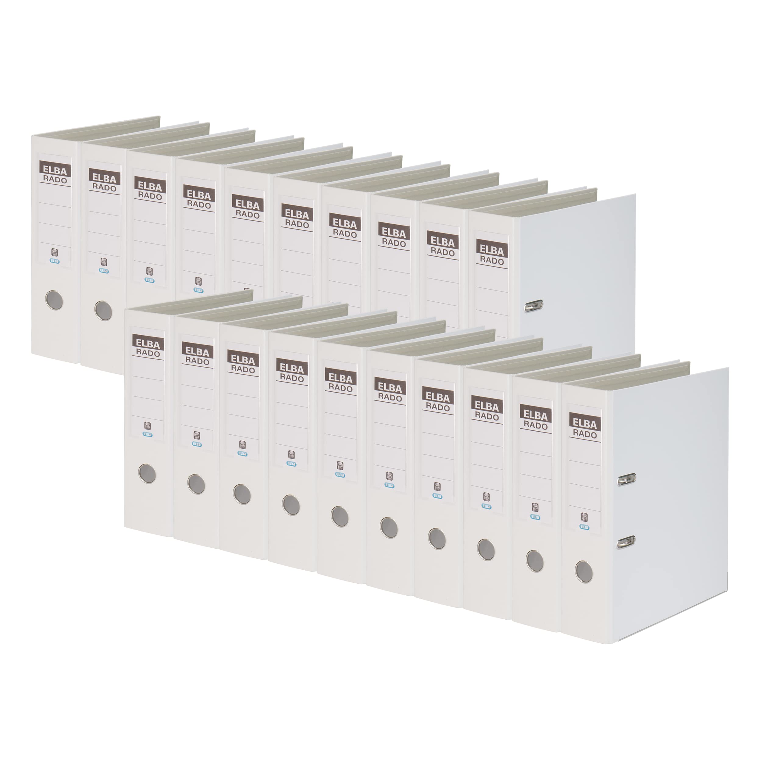 Elba “Rado Plast” Ring Binders A4 PVC A4, Wide (20 Items) breit (20 Stück) White