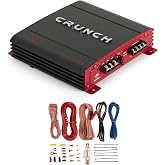 Crunch PX-1000.2 1000W 2 Channel Car Amplifier with 8 Gauge Wiring Kit | Bridgeable Class A/B stereo amp with Soundstorm AKS8 8 gauge amp kit; everything needed for a clean installation