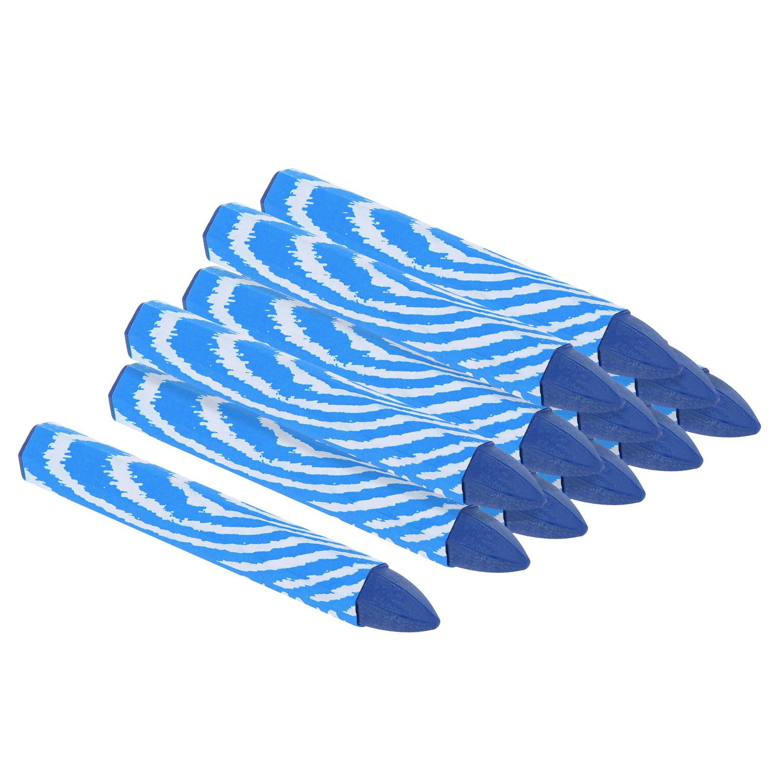 PATIKIL Lumber Marking Crayons, 12 Pack 4"x0.55" Hex Wax Tire Marker Drawing Crayons for Wood, Glass, Ceramics, Cartons, Cloth, Stone, Blue