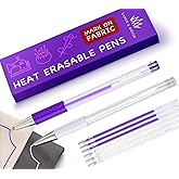 Lange & König Heat Erasable Fabric Marking Pens for Sewing and Quilting - Fabric Markers for Sewing, Dressmaking with 2 Pens 