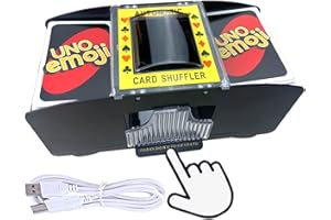 GULUMAN Card Shufflers USB/Battery Operated Casino Automatic Playing Cards Shuffler Electric Poker Shuffling Machine for UNO Card Game Night 1-2 Decks