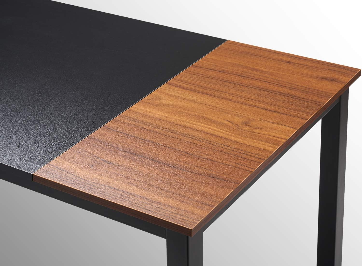 CubiCubi Computer Office Small Desk 47", Study Writing Table, Modern Simple Style PC Desk with Splice Board, Black and Espresso: Kitchen & Dining
