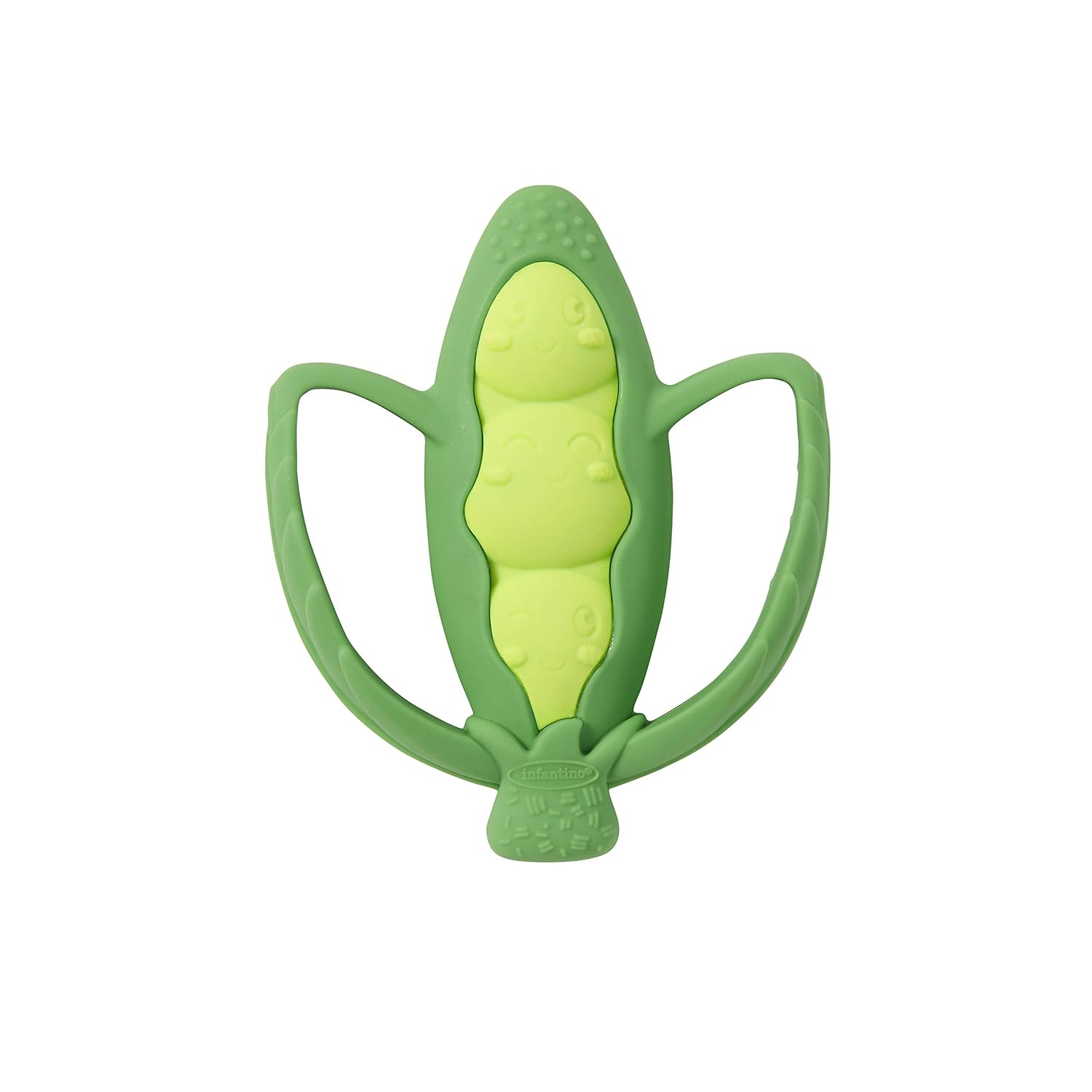 Infantino Lil' Nibble Teethers Carrot - Silicone Soft-Textured teether for Sensory Exploration and Teething Relief, with Easy to Hold Handles : Baby