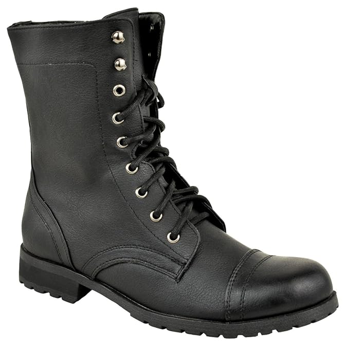 Fashion Thirsty Damen Schnürstiefel im Army-Look