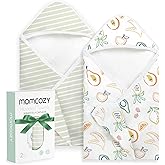 Momcozy Baby Towel with Hooded - Ultra Soft & Absorbent Large Bath Towel Set for Comfort & Gentle on Baby's Skin - Shower Gift & Bath Essential & Baby Registry Search for Newborn,Infant,Toddler,Kids