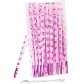 PLLOVOR Pink Paper Tubes, 75-Pack, Lightweight, Compact, for Parties and Daily Use