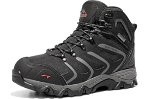 NORTIV 8 Men's Ankle High Waterproof Hiking Boots Outdoor Lightweight Shoes Backpacking Trekking Trails ARMADILLO