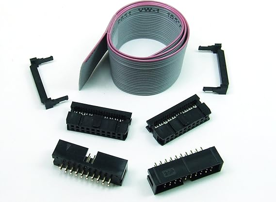 Popesq Idc Kit 20 Polig Pin 30 Cm Flachbandkabel Ribbon Cable Buchse Stecker Header A159 Amazon De Elektronik