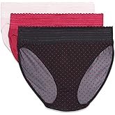 Warner's womens Blissful Benefits Dig-free Comfort Waistband With Lace Microfiber Hi-cut 3-pack 5109w