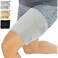 Vive Thigh Brace - Hamstring Quad Wrap - Adjustable Compression Sleeve Support for Pulled Groin Muscle, Sprains, Quadricep, Tendinitis, Workouts, Sciatica Pain and Sports Recovery - Men, Women (Black) (1, Gray)