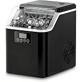 Countertop Square Cube Ice Maker Portable Solid Cube Ice Machine | 45lbs slow-melt cube ice,custom timer,auto stop,self-clean &amp; deicing,quiet kitchen daily use