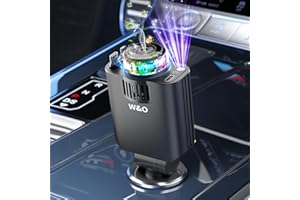 W & O Car Charger Fast Charging for iPhone,Retractable car Charger with Aromatherapy and Starlight,69W Car Charger USB C & Li