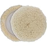 Dura-Gold 8" 100% Wool Hook & Loop Grip Buffing Pad for Compound Cutting & Polishing - Fits Automotive Car Detailing Polisher Sanders - Polish Auto Paint, Boat Marine Epoxy
