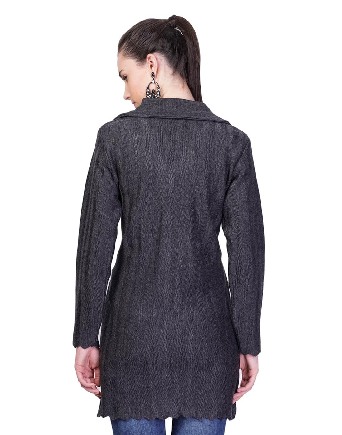 montrex grey long coat for women