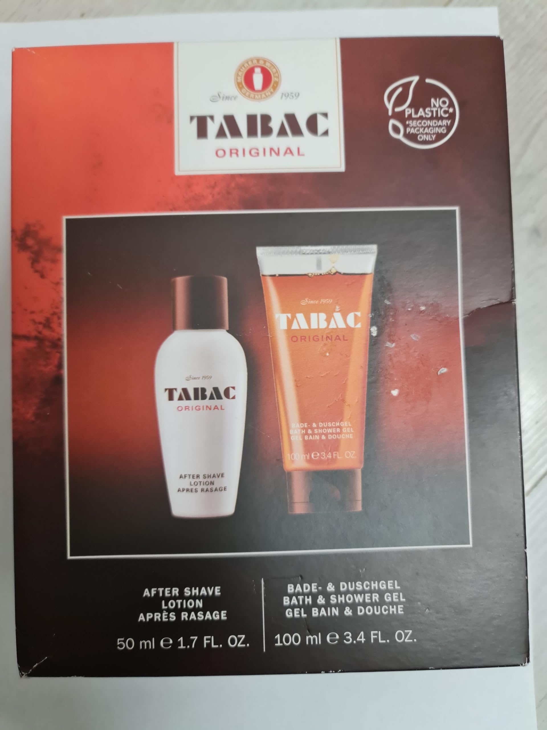 Tabac Original 1 x After Shave Lotion 50 ml and 1 x Shower Gel 100 ml Set (Pack of 1)