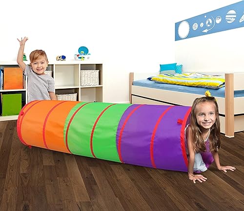 Kids Play Tunnel Tent for Toddlers, Colorful Pop Up Crawl Tunnel