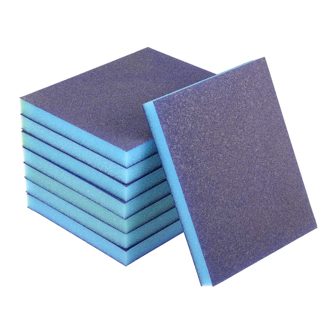 sourcing map Sanding Sponge Sanding Blocks 120-Grits Medium Grit Sand Block Pad for Metal Wood 8pcs