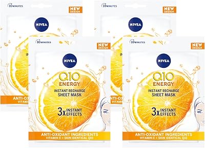 NIVEA Q10 + C Power Anti-Wrinkle Energy Sheet Mask Pack 4
