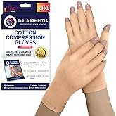Dr. Arthritis Gloves for Women & Men, Fingerless Compression Gloves for Carpal Tunnel, Typing & Hand Pain Relief, Fingerless
