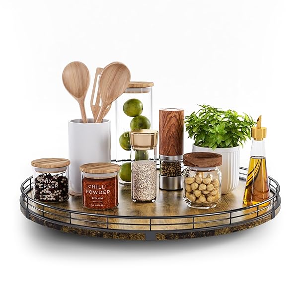LAZY SUSAN TURNTABLE ORGANIZER FOR TABLE TOP, 18’’...