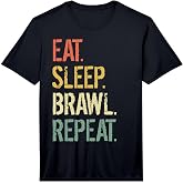 Eat Sleep Brawl Repeat Stars Funny Video Gamer Gaming Performance T-Shirt