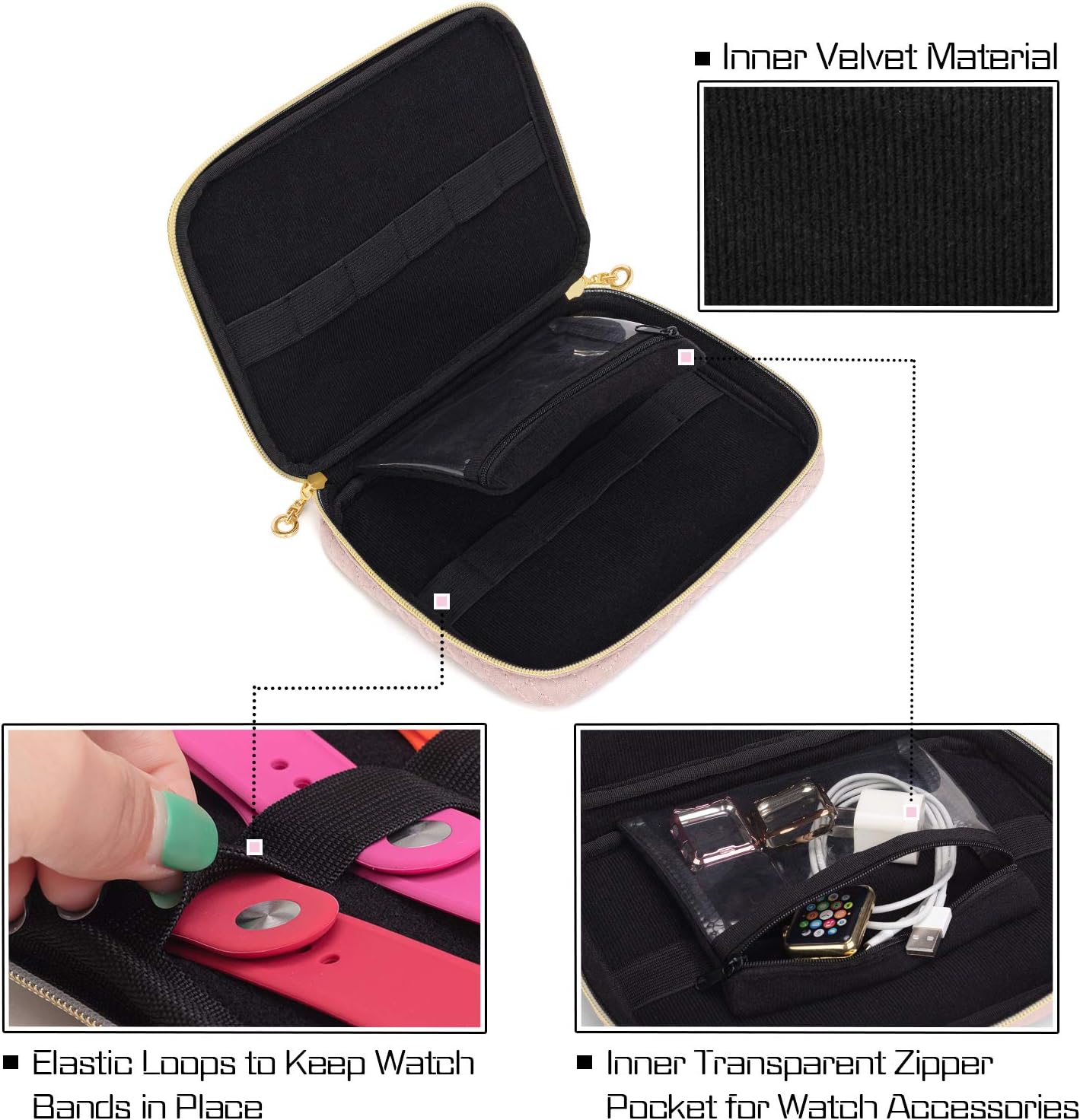 Teamoy Watch Strap Storage Case Holds 12pcs Watch Straps - Image 3