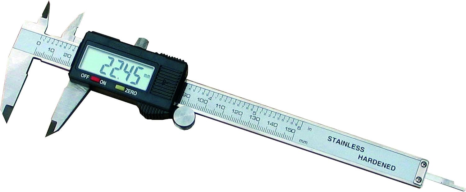 TEMPO DI SALDI 150mm Steel Digital Vernier Caliper with CD Display and Hard Case, grau - Image 5