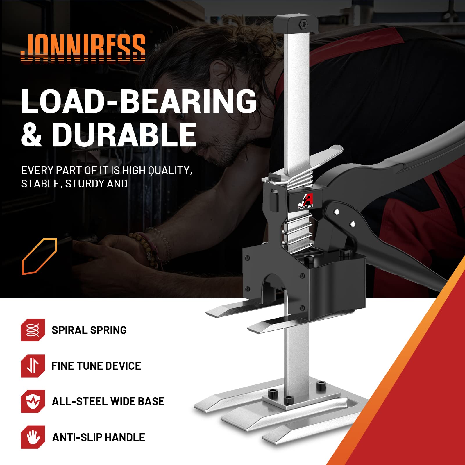 Labor Saving Handle 2 Pack,12 in Construction Jack,Multifunctional Furniture Lifter Jacks for Installing Cabinets and Wall Tile Height Adjuster Handheld Tool, Load 440LBS